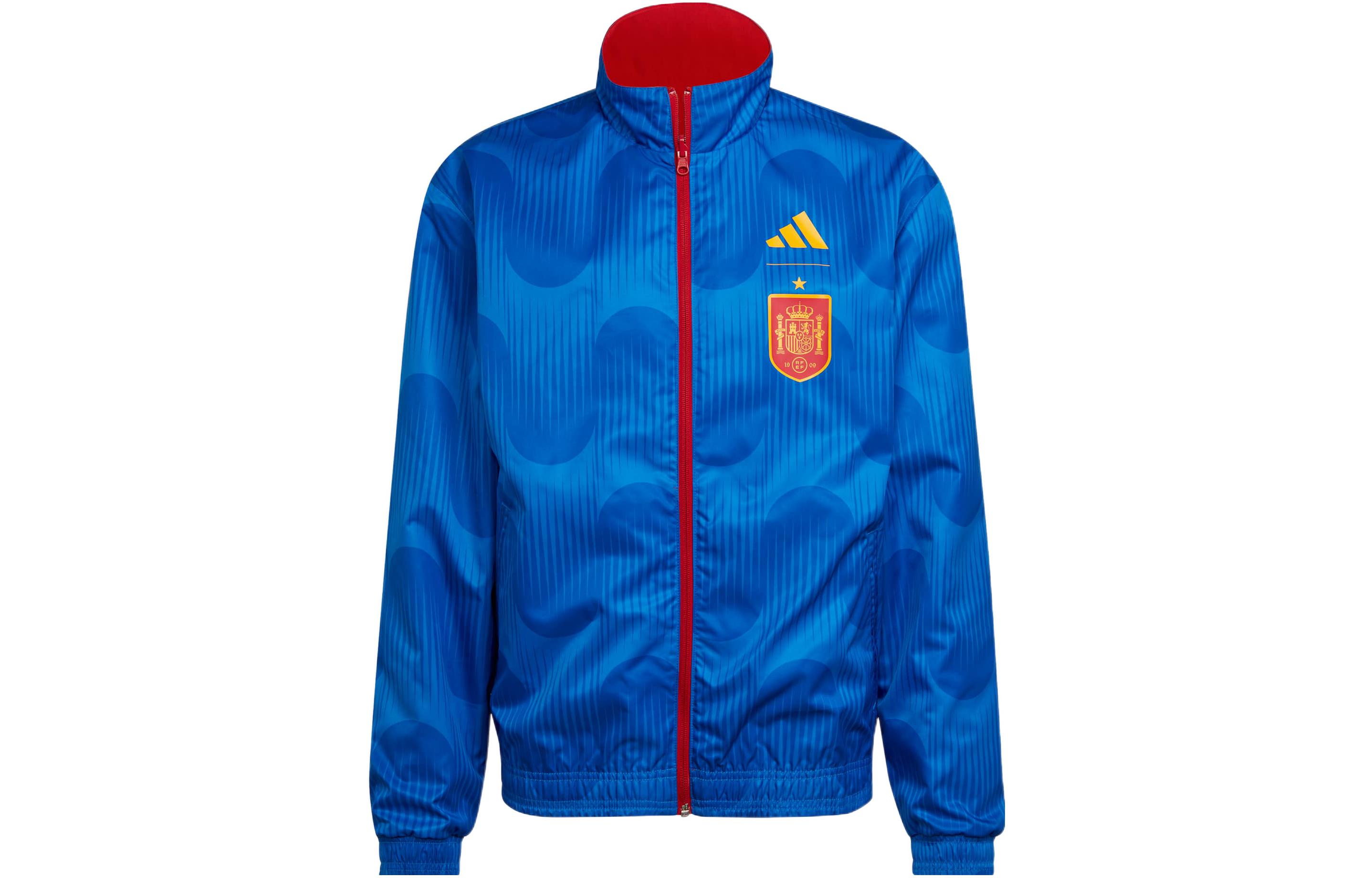 adidas Reversible Retro Track Jacket with Logo Print for Men - Blue/Red HE8920