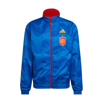 adidas Reversible Retro Track Jacket with Logo Print for Men - Blue/Red HE8920