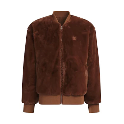 adidas Reversible Solid Color Baseball Jacket Brown IN1020