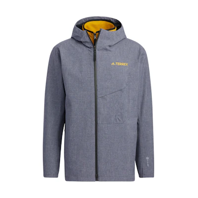 adidas Reversible Waterproof Hooded Zip Jacket Unisex Gray. HN2030