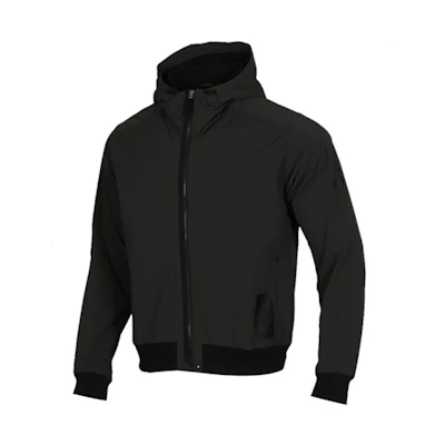 adidas Ribbed Athletic Hoodie Jacket - Dark Brown FJ0257