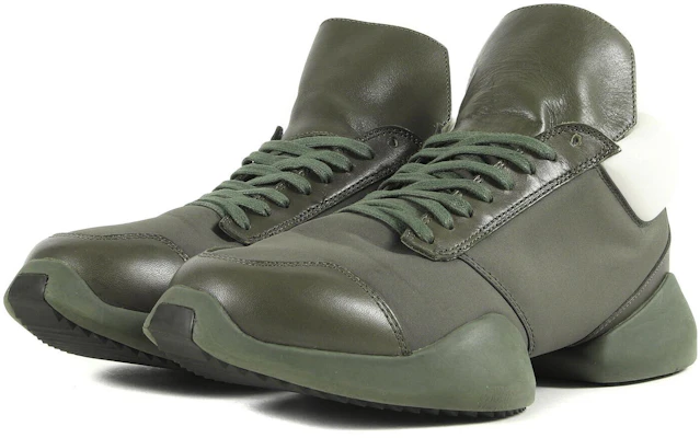 RICK OWENS RUNNER x adidas 橄欖綠 舒適百搭 防滑耐磨 低幫 跑步鞋 男款 深綠色 Lookbook RICK OWENS RUNNER x adidas 橄欖綠 舒適百搭 防滑耐磨 低幫 跑步鞋 男款 深綠色