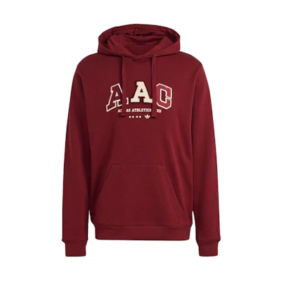 adidas RIFTA AAC Hoodie with Kangaroo Pocket Drawstring - Dark Red IC8383