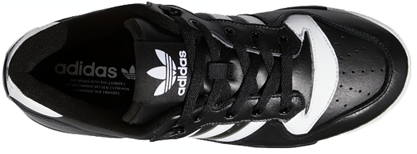 adidas originals Rivalry Low 低幫 板鞋 男女同款 黑白條紋 Shop adidas originals Rivalry Low 低幫 板鞋 男女同款 黑白條紋