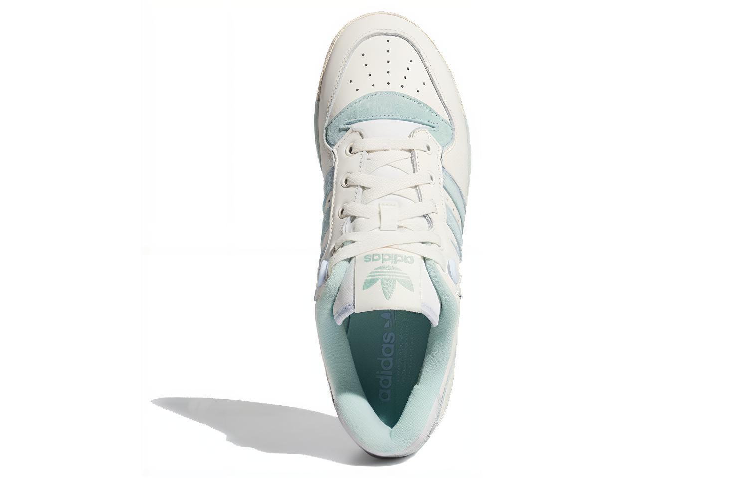 Shop adidas Originals Rivalry Low 防滑耐磨輕便 低筒 板鞋 男女同款 白綠