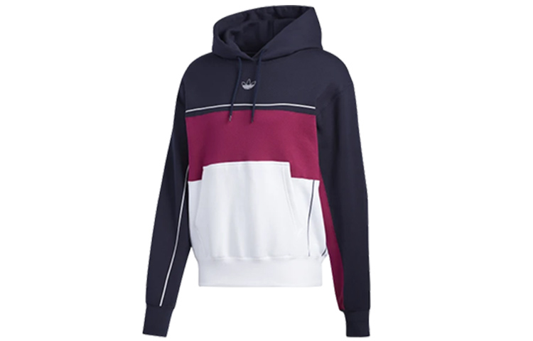 adidas Rivalry Pullover Hoodie Colorblock Casual Sweatshirt ED5467