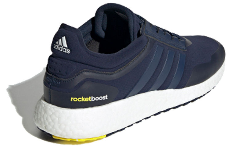 Lookbook 愛迪達 Rocket Boost 低筒 跑步鞋 男款 深藍/黃色