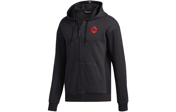 adidas Ros Crossup FZ Black Basketball Hoodie Jacket for Men EJ2145