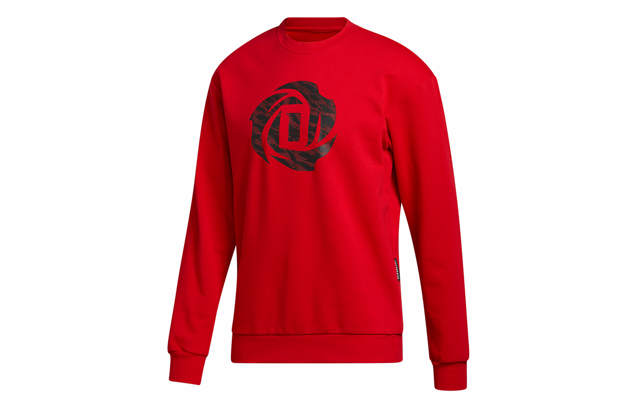 adidas Rose Crew Basketball Pullover Sweatshirt Scarlet Red GP6116