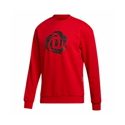 adidas Rose Crew Basketball Pullover Sweatshirt Scarlet Red GP6116