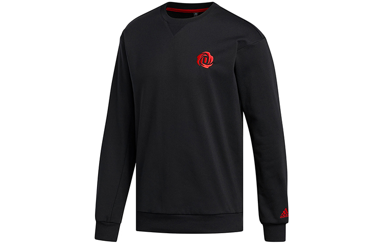 adidas Rose Crew Black Fleece Pullover Sweatshirt FP8368