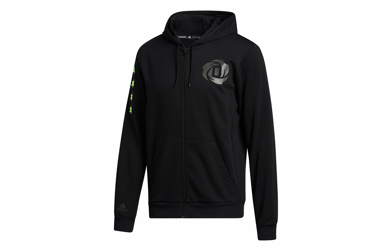 adidas Rose Fullzip Basketball Hoodie Jacket - Black GP6117