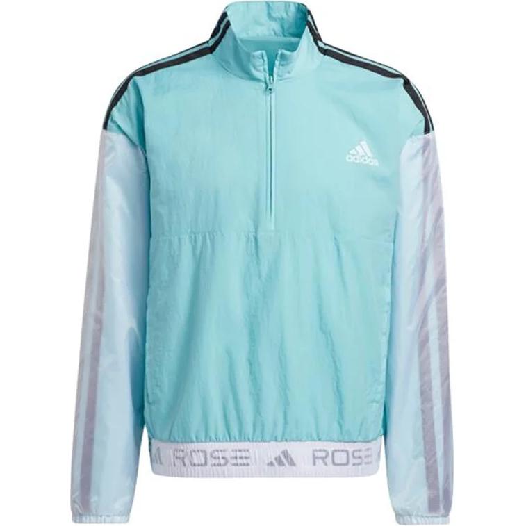 adidas Rose LW Anorak Retro Colorblock Basketball Jacket Light Blue () GV4651