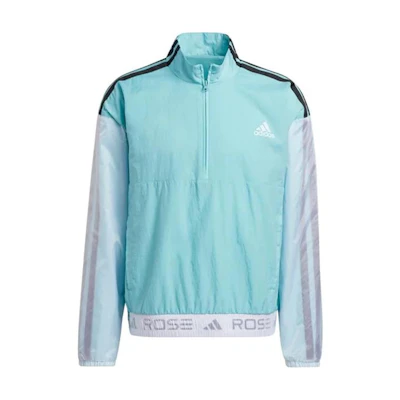 adidas Rose LW Anorak Retro Colorblock Basketball Jacket Light Blue () GV4651