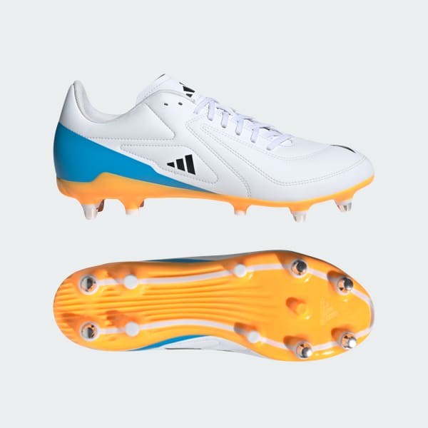 Adidas RS15 Soft Ground Rugby Cleats Cloud White/Lucid Aquamarine/Lucid Tangerine JP8792