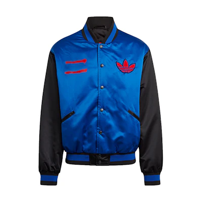 adidas RUN-DMC Logo Badge Colorblock Track Jacket Men’s Blue GN5931