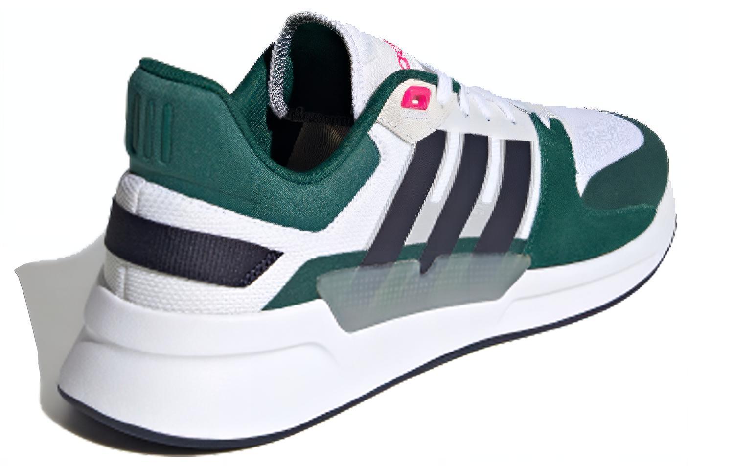 Shop adidas neo RUN 90S 跑步鞋 男款 白綠