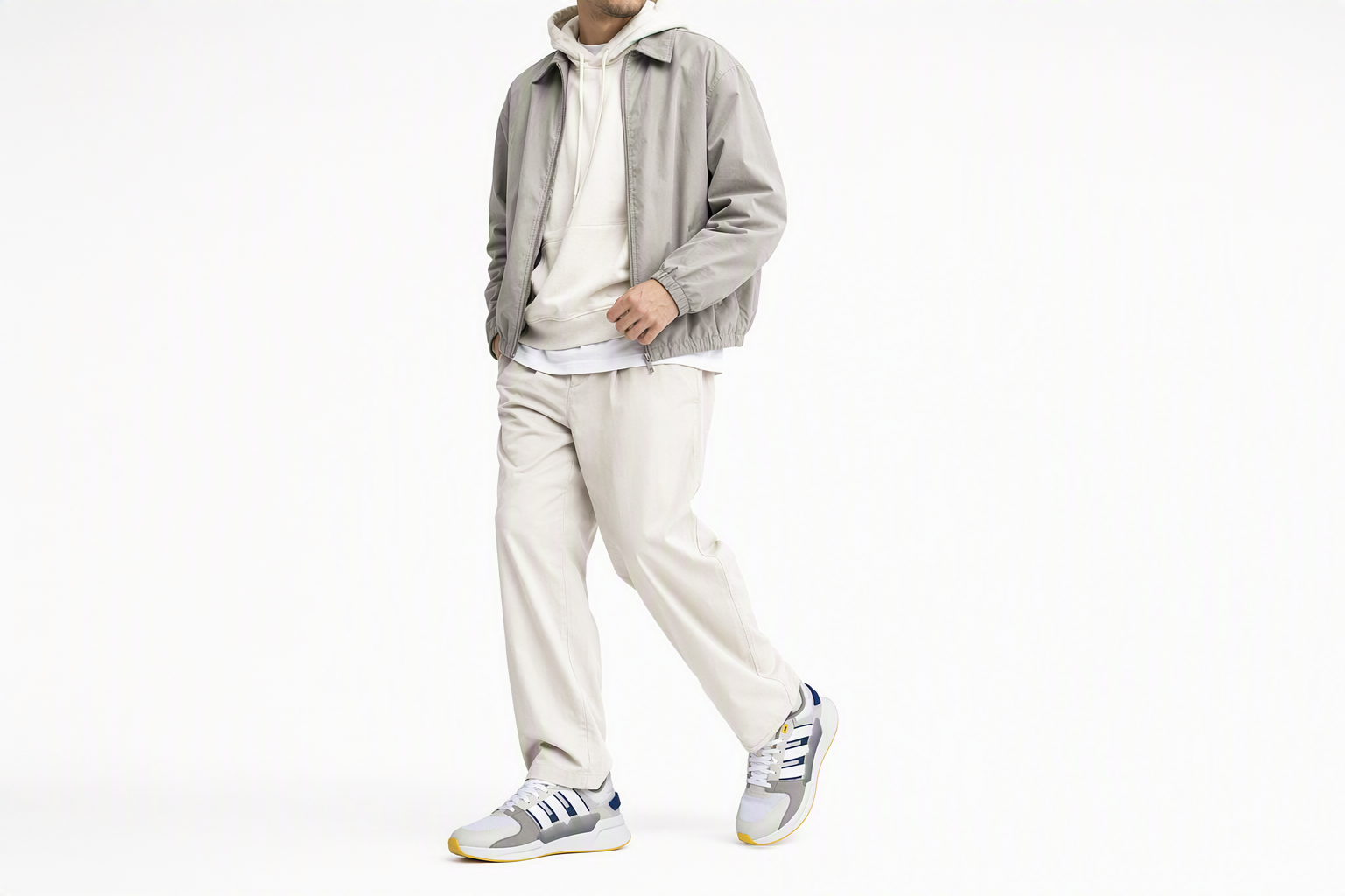 Order adidas neo RUN 90S 防滑耐磨 低筒 運動休閒鞋 男款 白棕