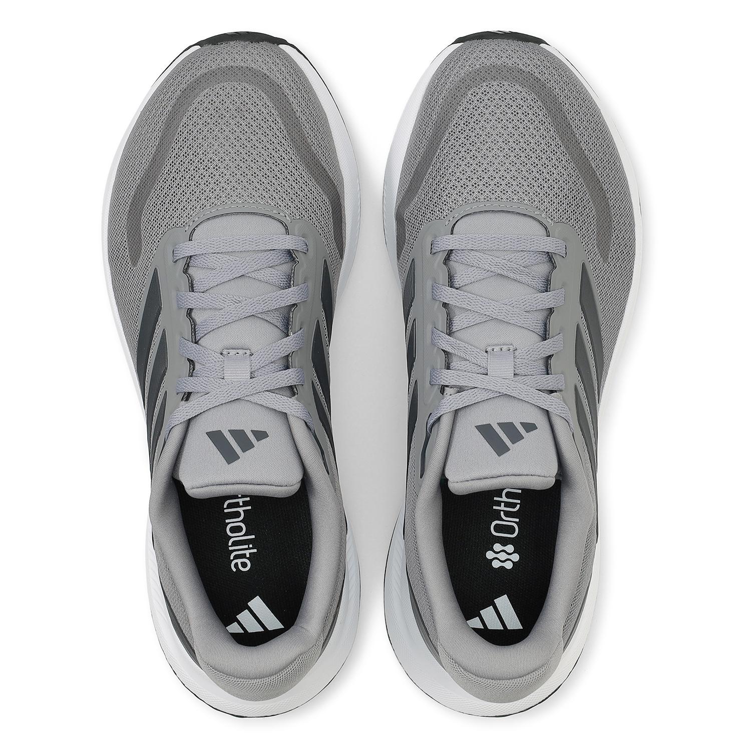 Lookbook 阿迪达斯 Runfalcon 5 宽版 灰色碳纤跑鞋 JH5185