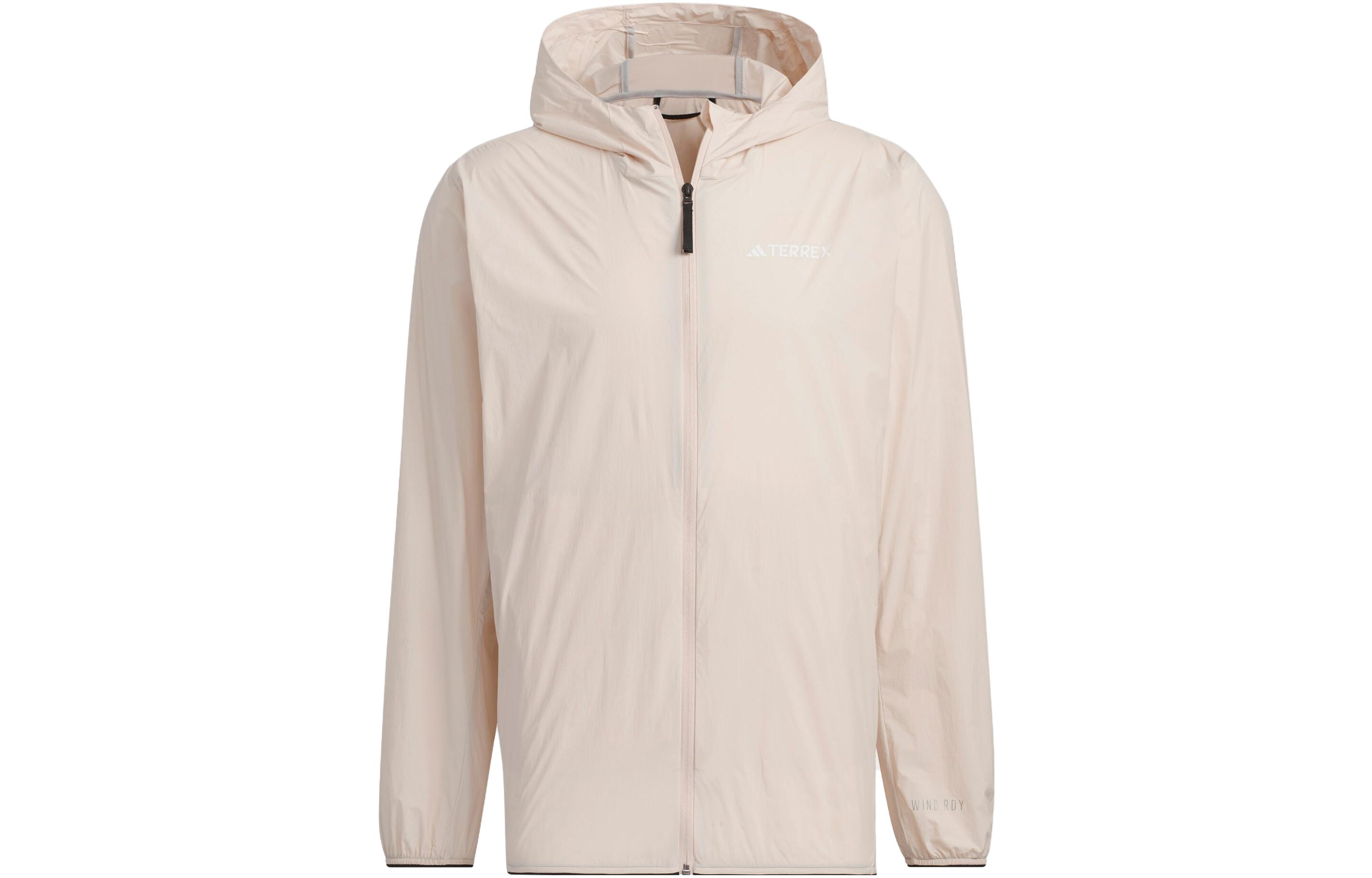 adidas Running Hooded Windbreaker Jacket Rock Layer Sandstorm Earth IU2671