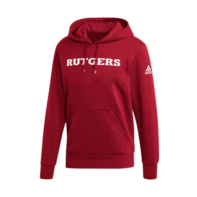 adidas Rutgers Red Hoodie Long Sleeve with Letter Print HY2306