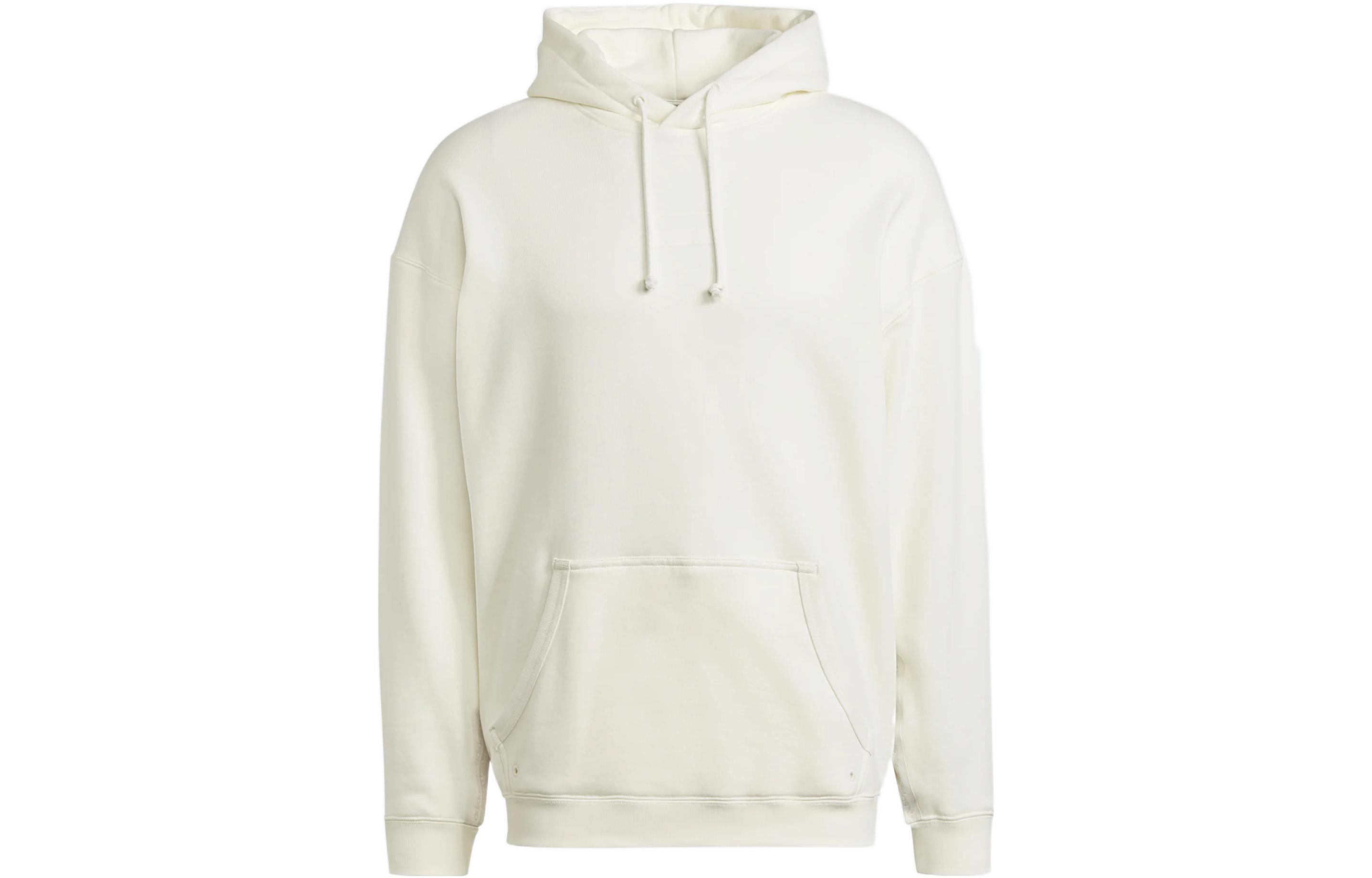 adidas RYV FW22 Logo Hoodie White Pullover with Front Logo Print H11481