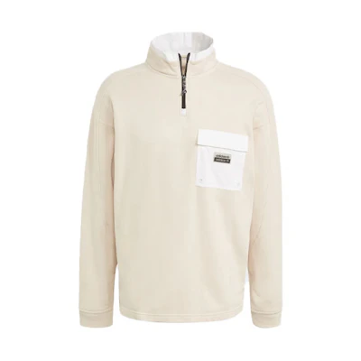 adidas RYV Half-Zip Solid Utility Crew Sweatshirt Light Pink GN3277