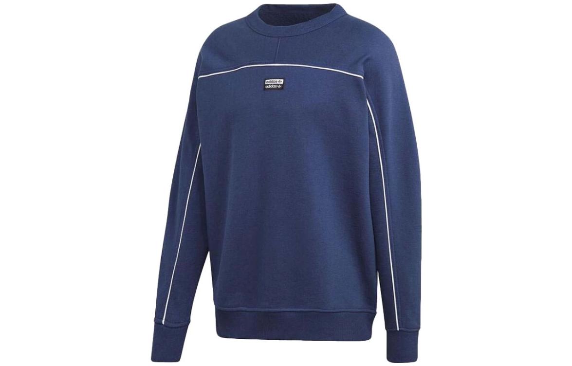 adidas RYV Logo Print Blue Sweatshirt Breathable and Comfortable FM2288