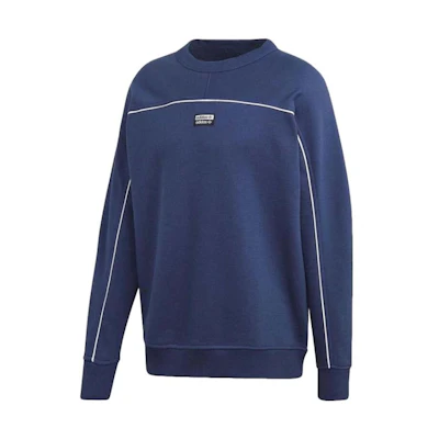 adidas RYV Logo Print Blue Sweatshirt Breathable and Comfortable FM2288
