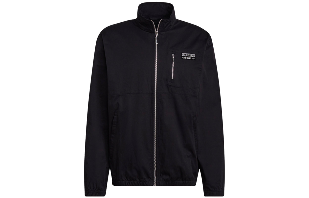 adidas RYV Retro Logo Cotton Twill Zip Training Jacket Black H11457