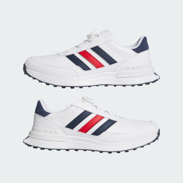 Cheap Adidas S2G 26 Boa 無釘高爾夫球鞋 雲白/海軍藍/亮紅 JR1886