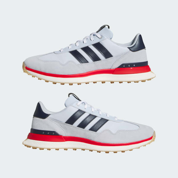 Sizing Adidas S2G 26 Zapatos de Golf Sin Tacos Celeste/Marino Escarlata HP7089