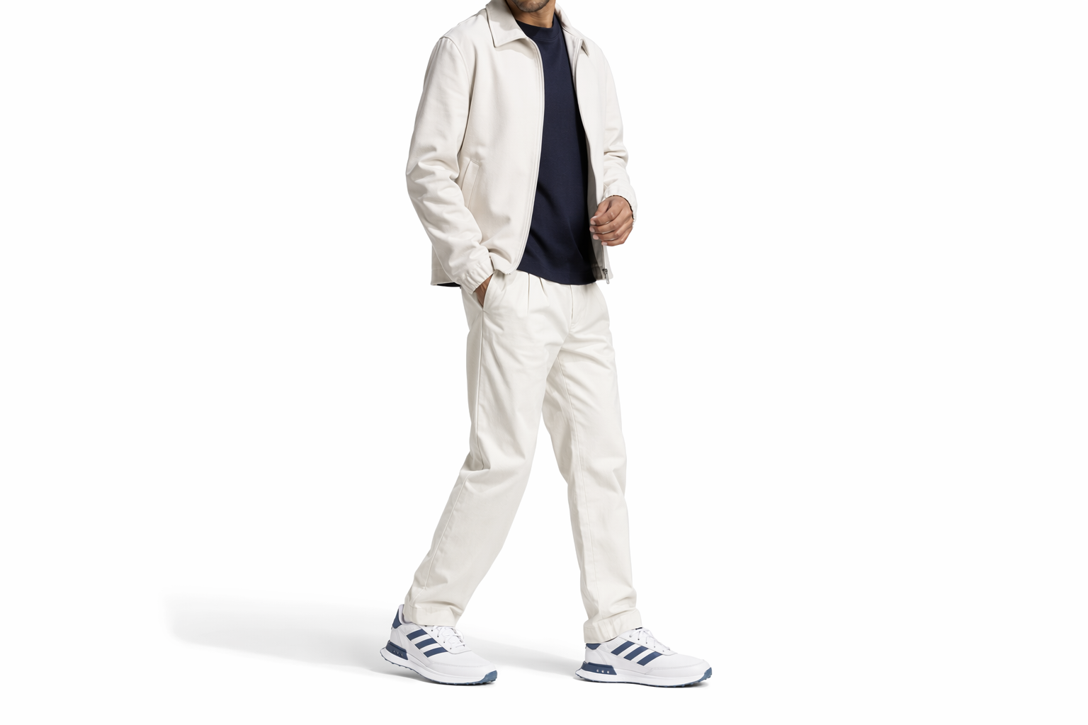 Order adidas S2G Spikeless Golf 百搭舒適 防震耐磨 低筒 高爾夫球鞋 男款 白藍