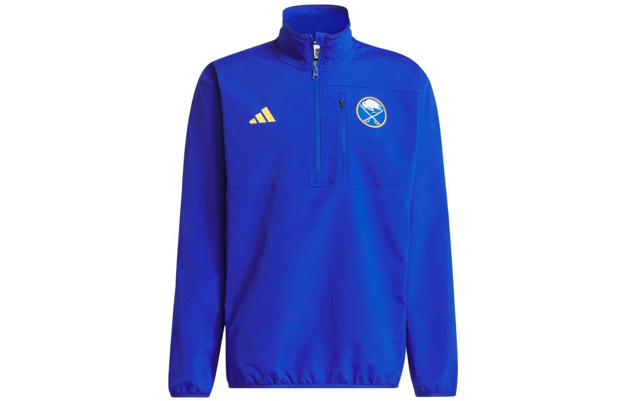 adidas Sabres Hockey Fleece Top Royal Blue Quarter-Zip Jacket IP5819