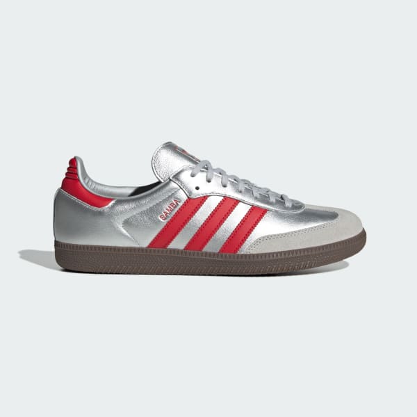 Buy Adidas Samba "Shibuya" Perak Matte/Scarlet Merah/Gam JQ4123
