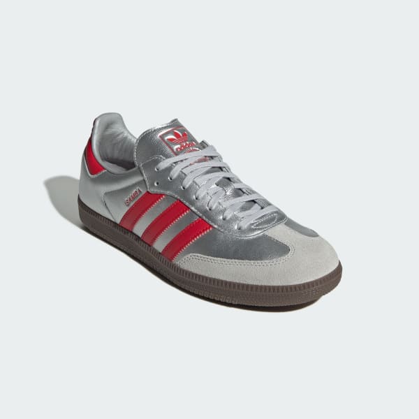 Shop Adidas Samba "Shibuya" Perak Matte/Scarlet Merah/Gam JQ4123
