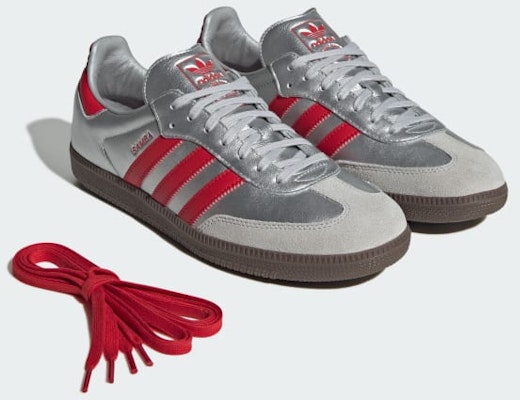 Adidas Samba "Shibuya" Matte Silver/Better Scarlet/Gum JQ4123 Sizing Adidas Samba "Shibuya" Matte Silver/Better Scarlet/Gum JQ4123