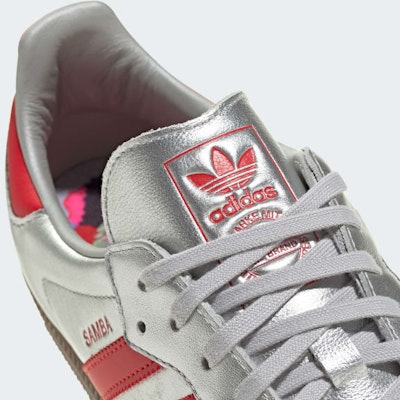 Adidas Samba "Shibuya" Matte Silver/Better Scarlet/Gum JQ4123 1