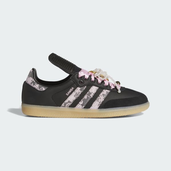 (Women) Adidas Samba LT Shoes Core Black/Clear Pink/Bliss Pink KJ6086