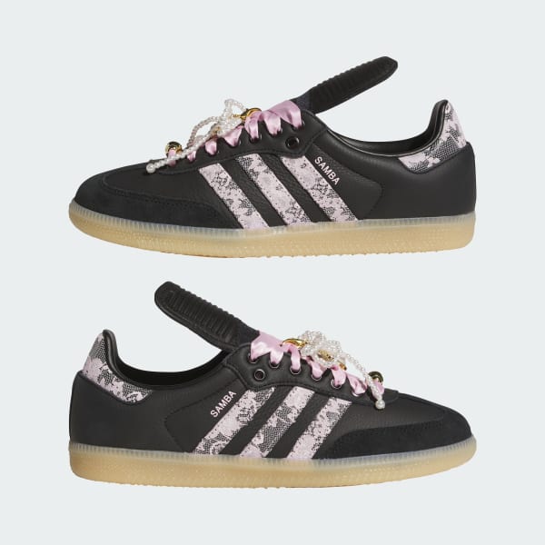 Sizing (W) 阿迪达斯 Samba LT 鞋子 黑色/淡粉色/柔粉色 KJ6086