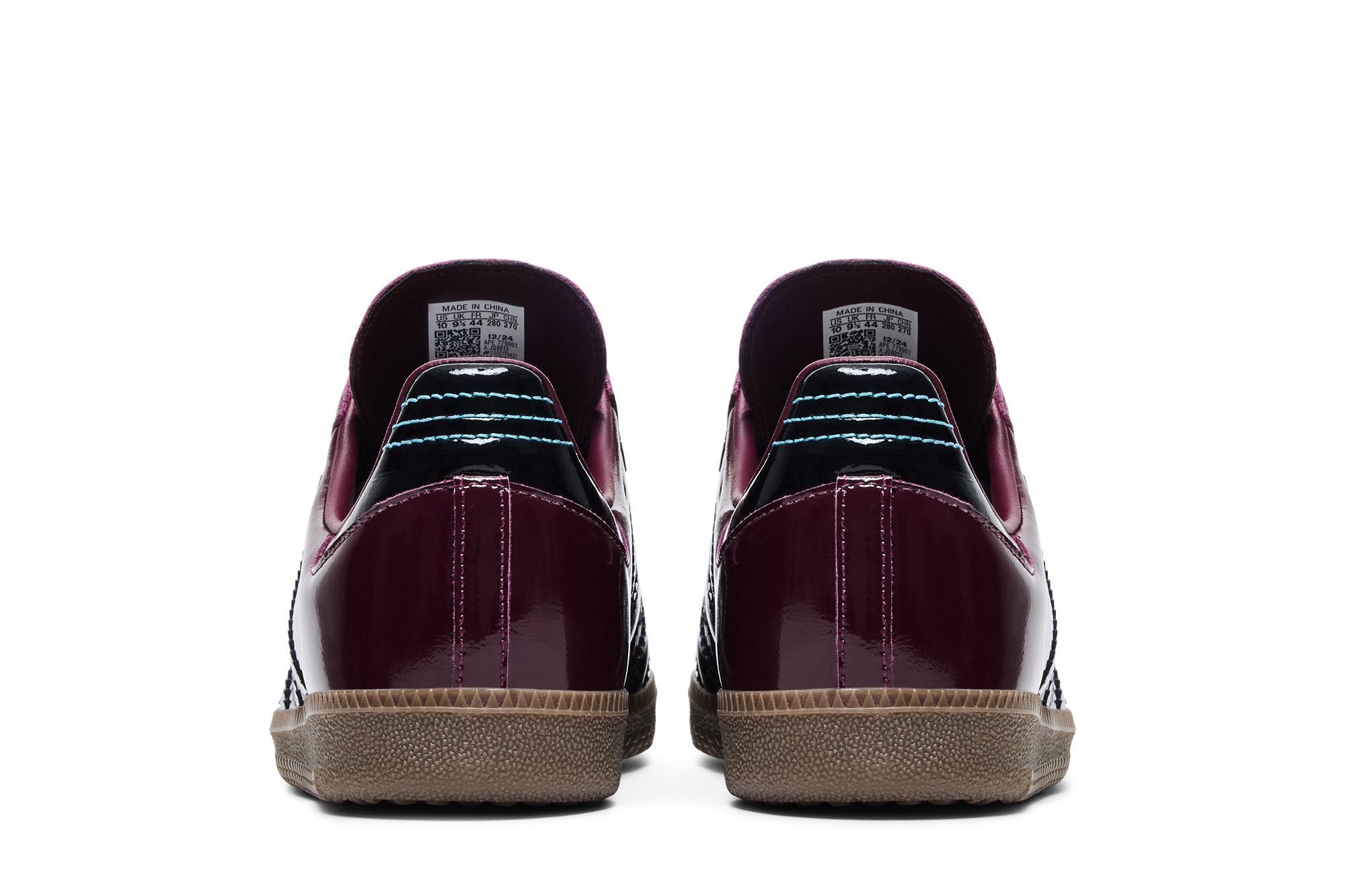 Details for adidas Samba OG 'Merah Maroon Hitam Patent' JQ0013