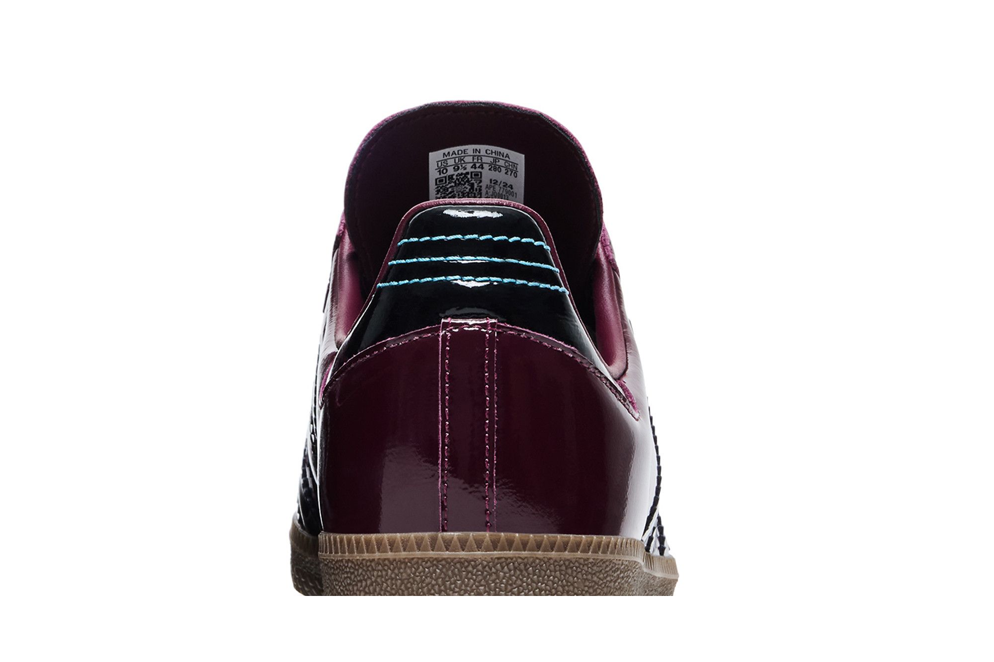 Sizing adidas Samba OG 'Merah Maroon Hitam Patent' JQ0013