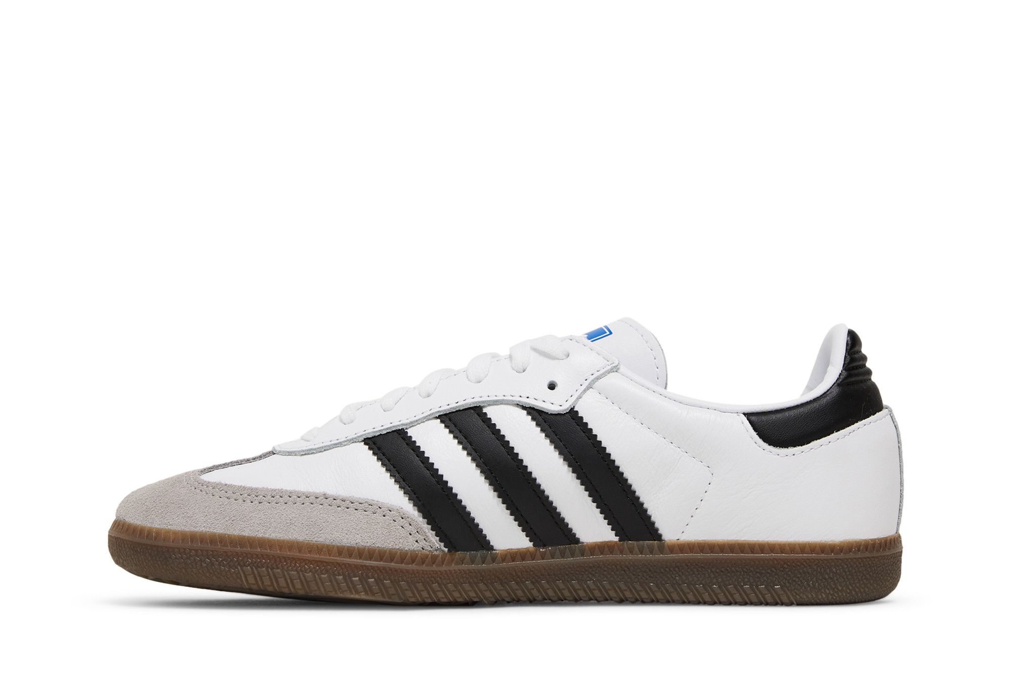 Shop adidas originals Samba OG 柔軟鞋面 輕鬆腳感 低筒 板鞋 男女款 黑白灰