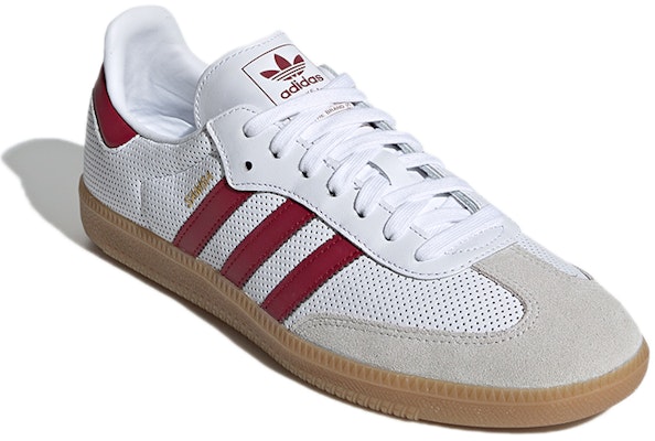 阿迪达斯 Samba OG '白色大学酒红' BD7528 Lookbook 阿迪达斯 Samba OG '白色大学酒红' BD7528