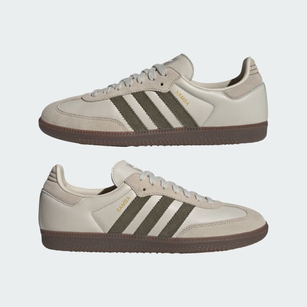 Sizing Adidas Samba OG 奶油卡其膠底復古運動鞋 JR0893