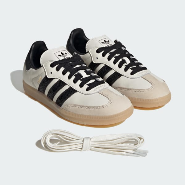 Sizing Adidas Samba OG 經典復古運動鞋 米白/黑色/生膠 KK0064