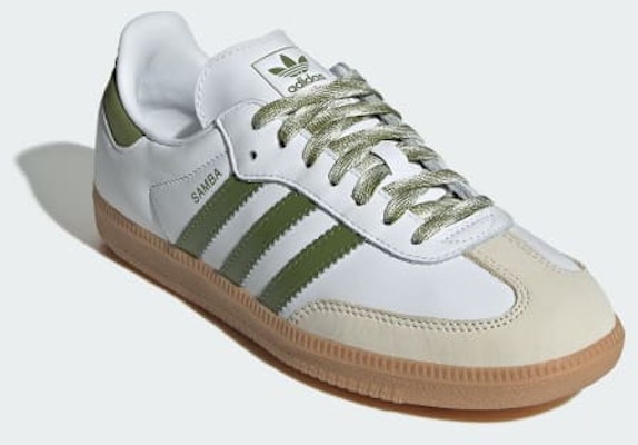 (Women) Adidas Samba OG Cloud White/Tech Olive/Gum JS1352 Shop (Women) Adidas Samba OG Cloud White/Tech Olive/Gum JS1352