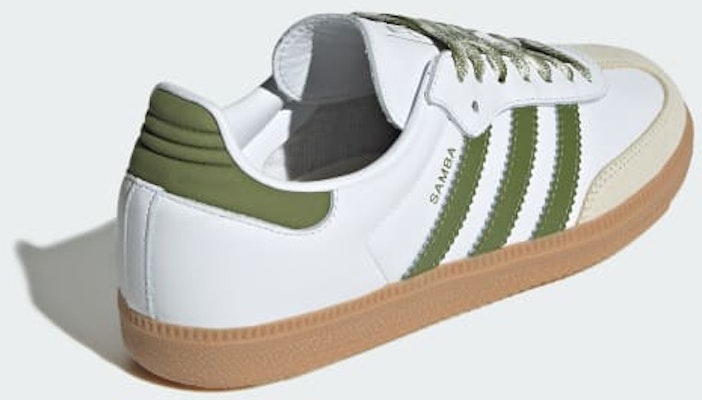 (Women) Adidas Samba OG Cloud White/Tech Olive/Gum JS1352 Purchase (Women) Adidas Samba OG Cloud White/Tech Olive/Gum JS1352