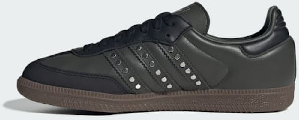 (Women) Adidas Samba OG Core Black/Legend Earth/Gum JR8869 Details for (Women) Adidas Samba OG Core Black/Legend Earth/Gum JR8869