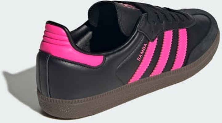 (Women) Adidas Samba OG Core Black/Lucid Pink/Gum JS1386 Details for (Women) Adidas Samba OG Core Black/Lucid Pink/Gum JS1386